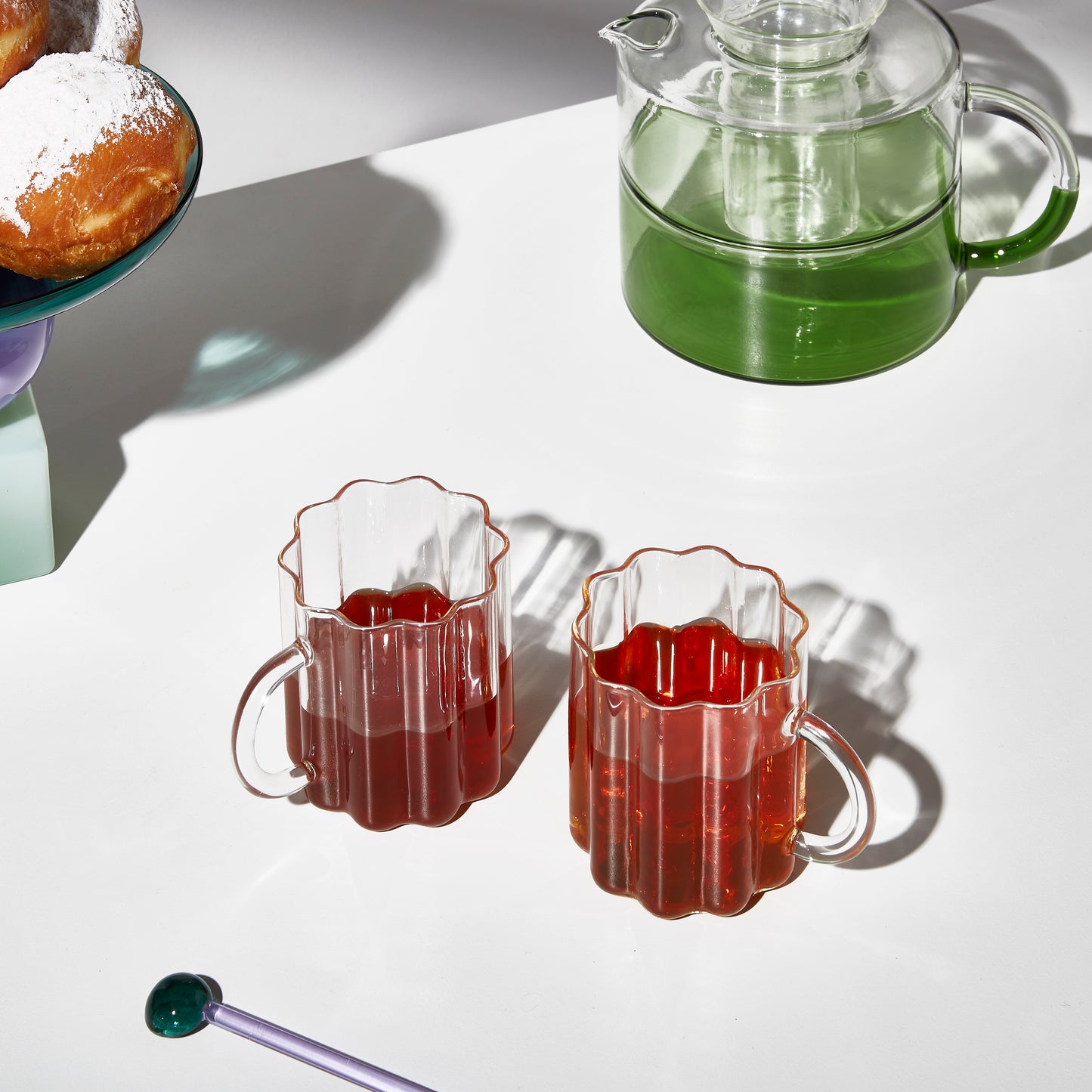 TWO x WAVE MUGS - CLEAR - Fazeek Drinkware Glasses
