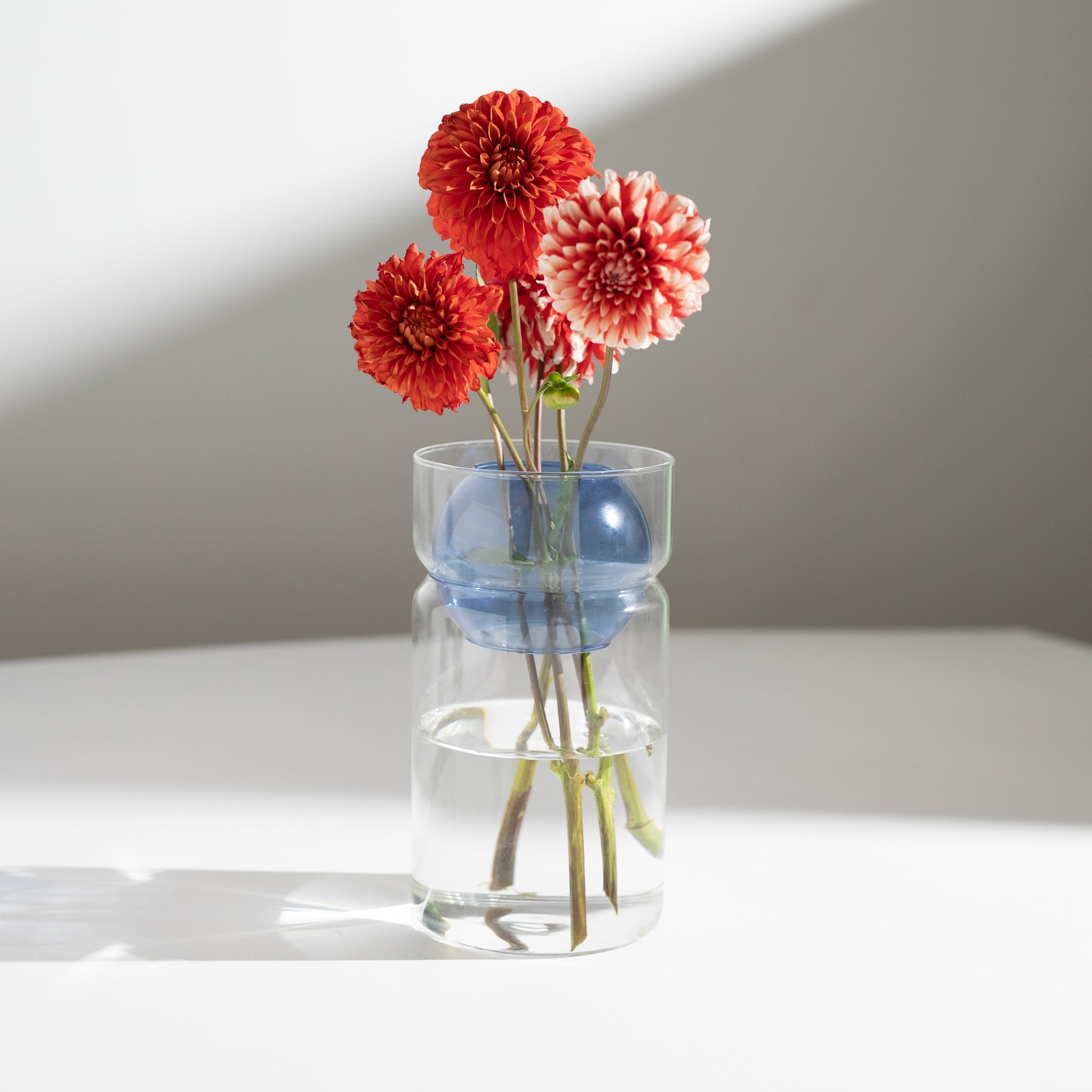 BALANCE VASE - CLEAR + BLUE - Fazeek Home Decor Vases