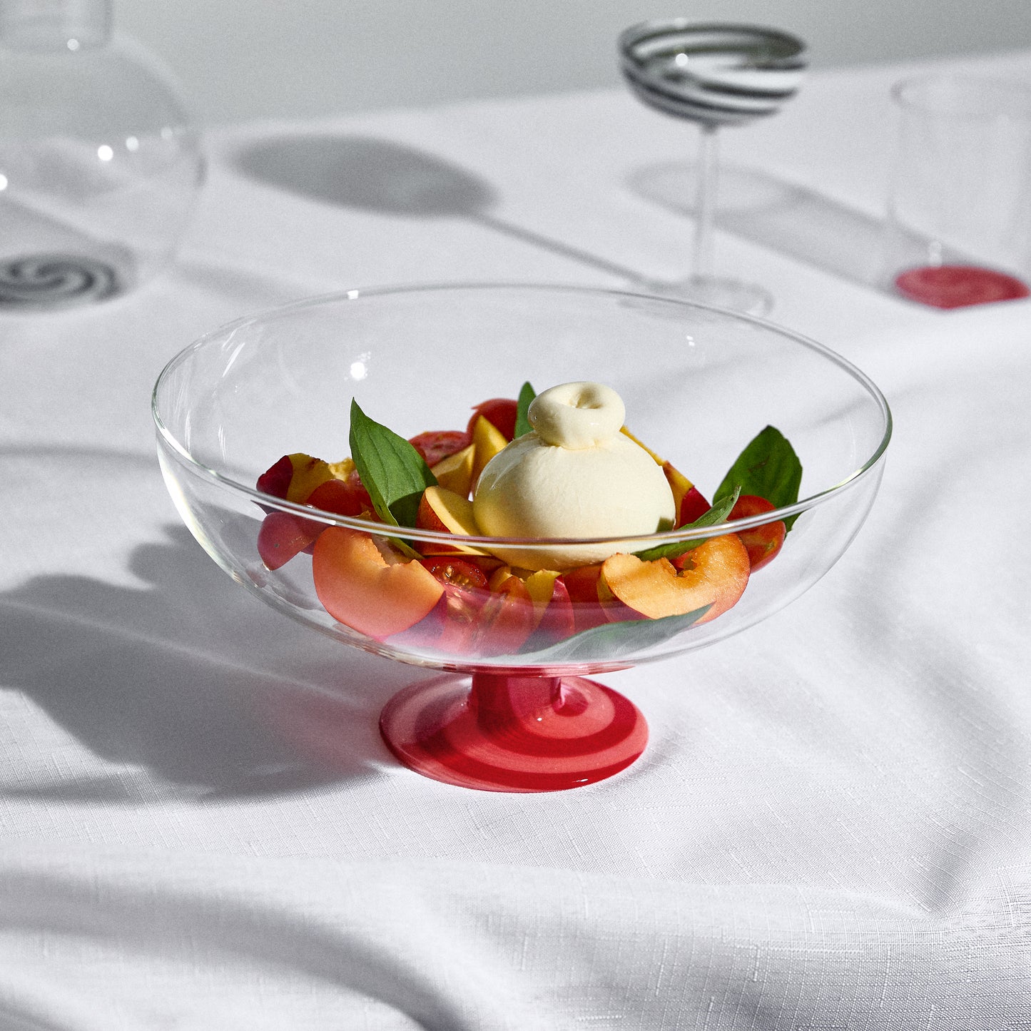 SWIRL SALAD BOWL - RED/PINK