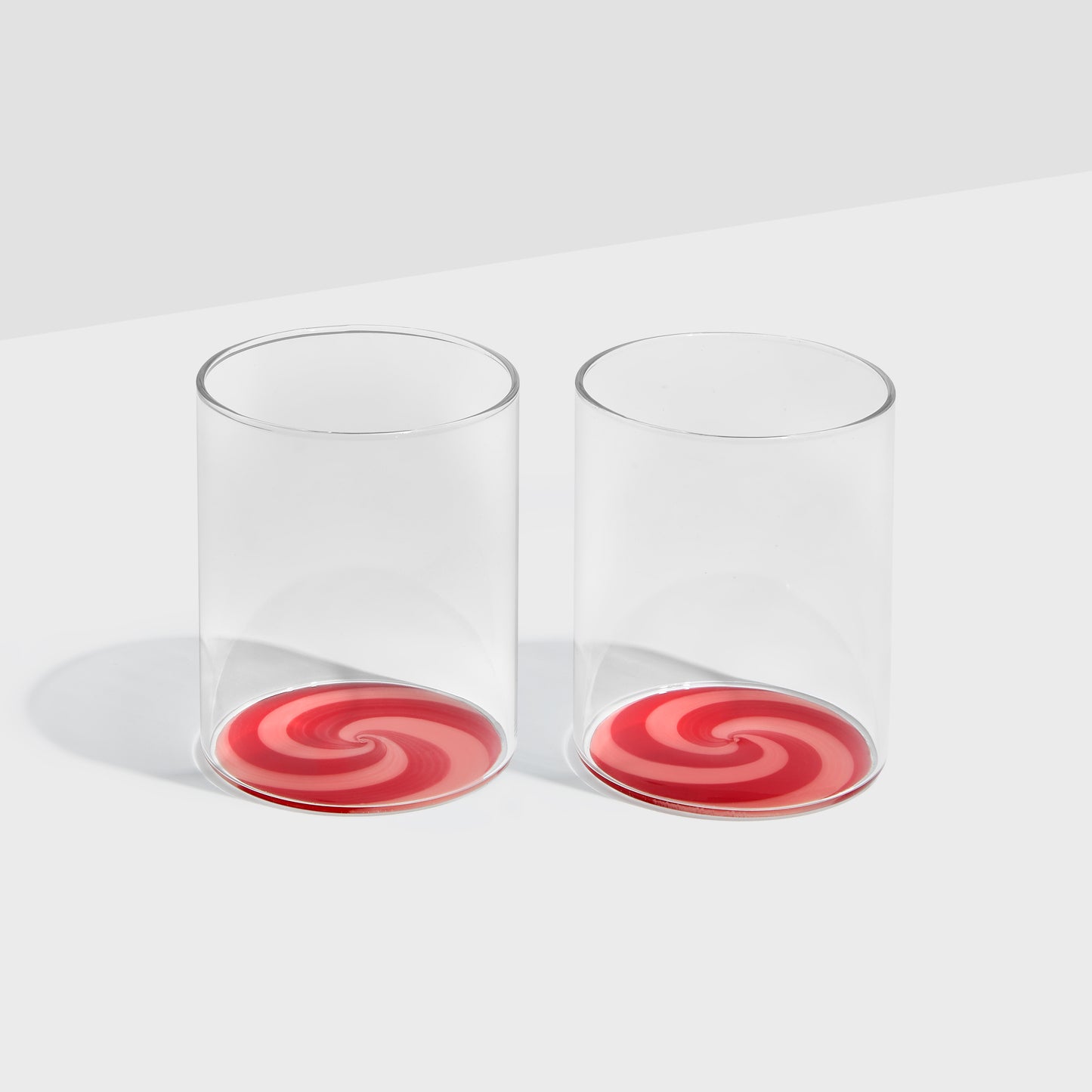 TWO X SWIRL TUMBLERS - RED/PINK