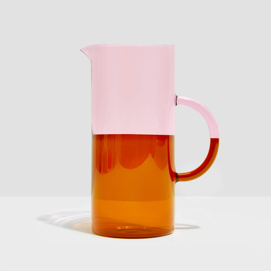 TWO TONE PITCHER - PINK + AMBER - Fazeek Drinkware Glasses