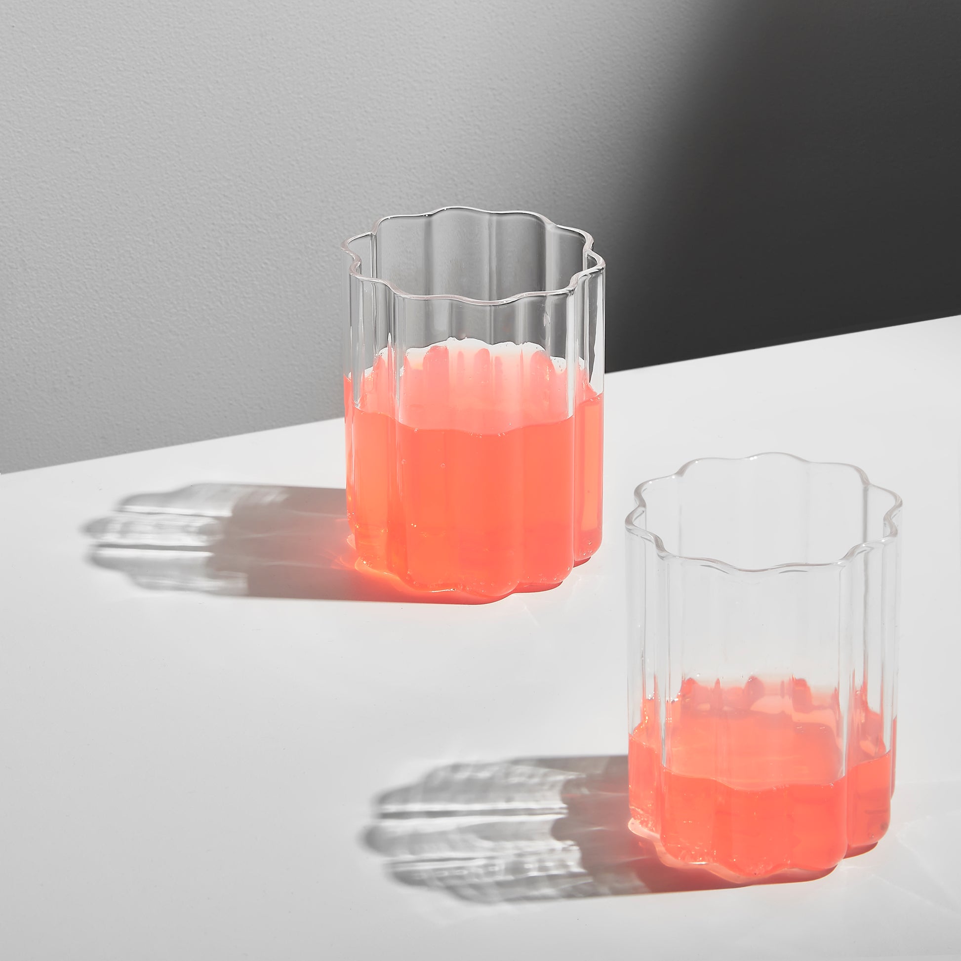 TWO x WAVE GLASSES - CLEAR - Fazeek Drinkware Glasses