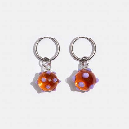 Amber Globe Earrings