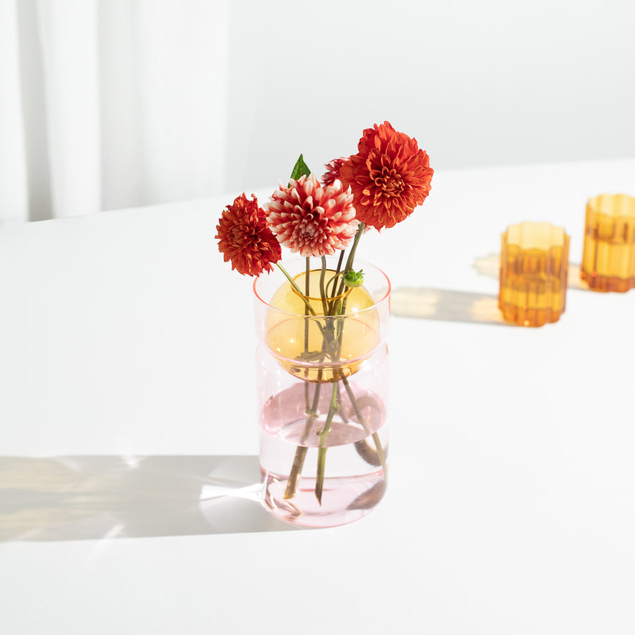 BALANCE VASE - PINK + AMBER - Fazeek Home Decor Vases