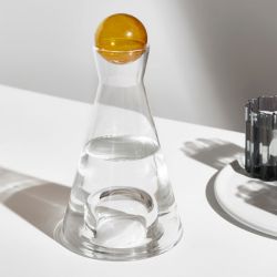 VICE VERSA CARAFE - CLEAR + AMBER - Fazeek Drinkware Home Decor Carafe