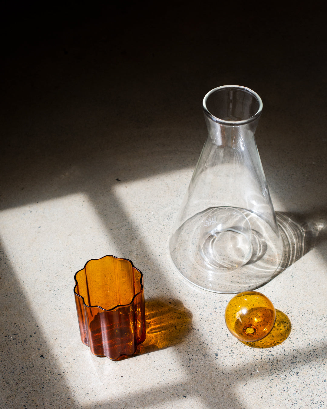 TWO x WAVE GLASSES - AMBER - Fazeek Drinkware Glasses