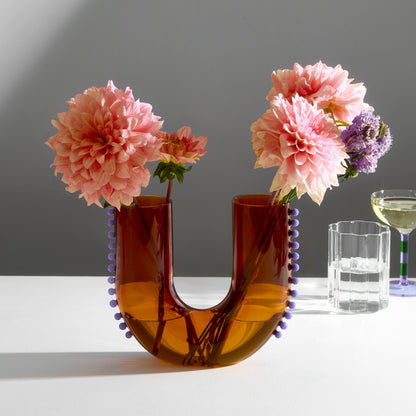 PEARL U VASE - AMBER + LILAC - Fazeek Home Decor Vases