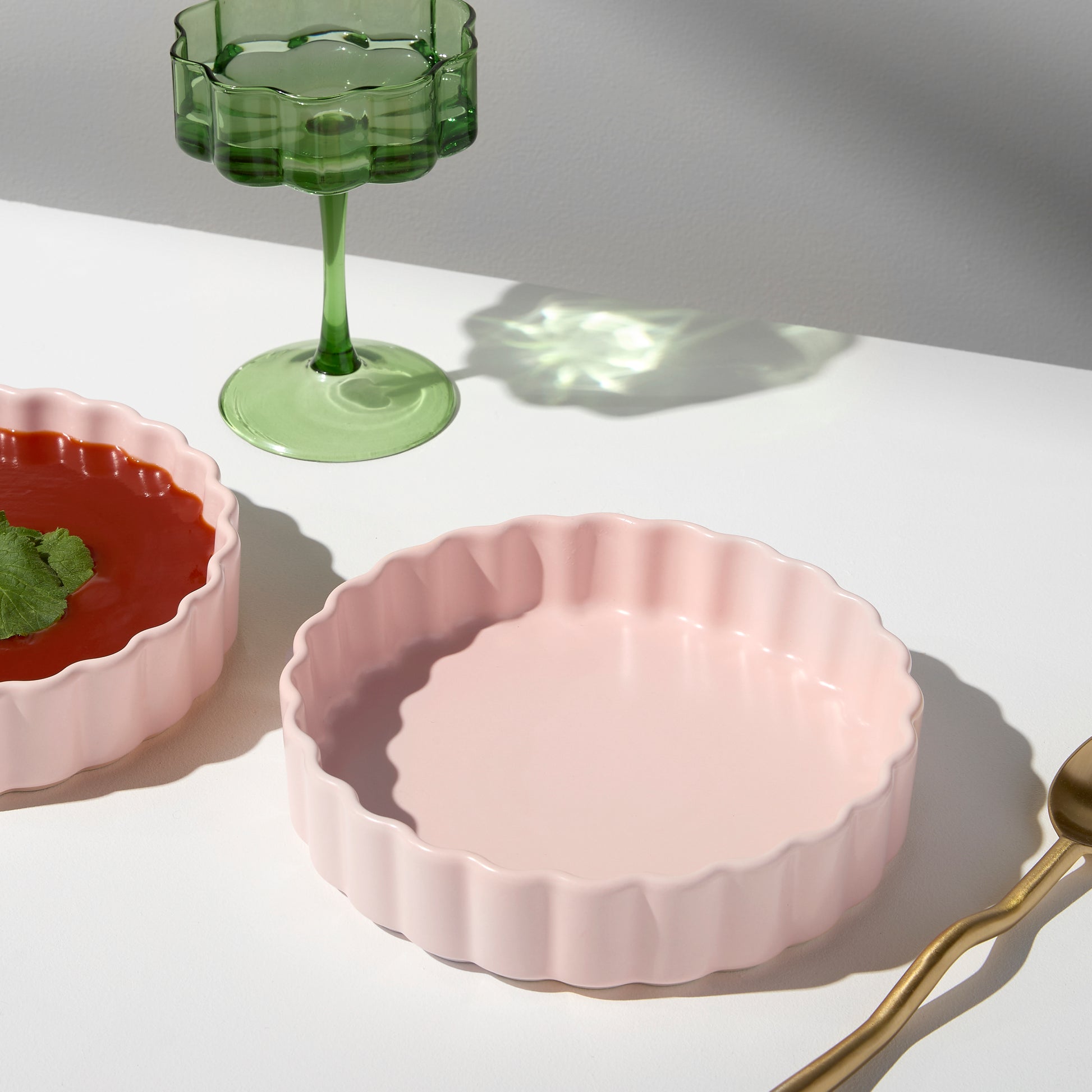 TWO X WAVE BOWLS - PINK - Fazeek Dining Diningware Bowl