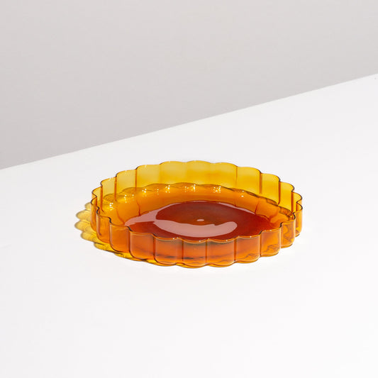 WAVE PLATE - AMBER - Fazeek Dining Diningware Plate