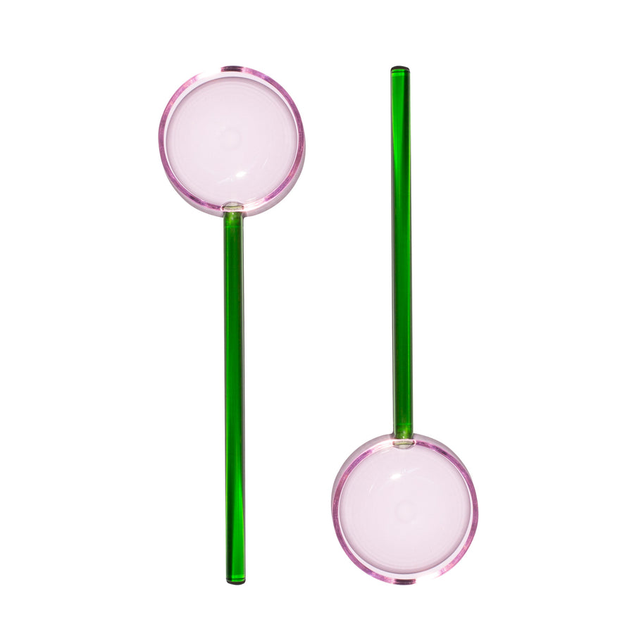 SALAD SERVERS - PINK + GREEN - Fazeek Dining Diningware Salad Server