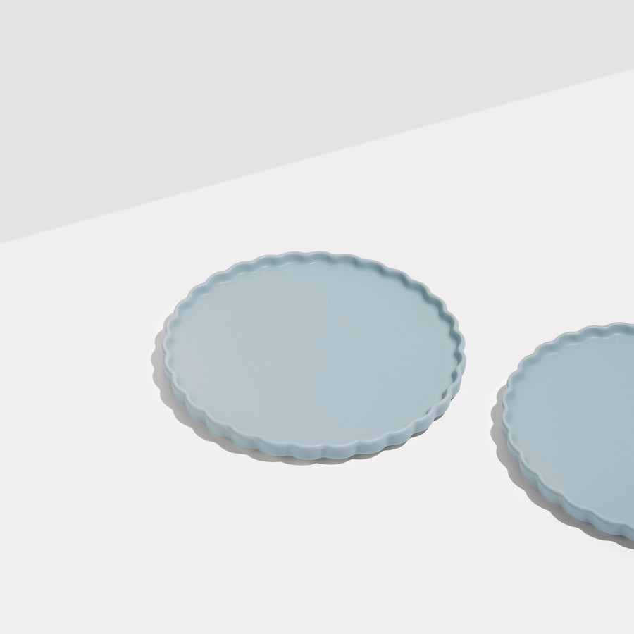 TWO X WAVE SIDE PLATES - BLUE - Fazeek Dining Diningware Bowl