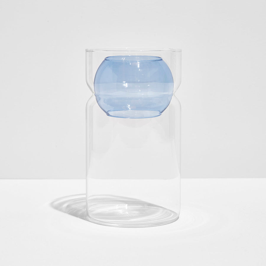 BALANCE VASE - CLEAR + BLUE - Fazeek Home Decor Vases