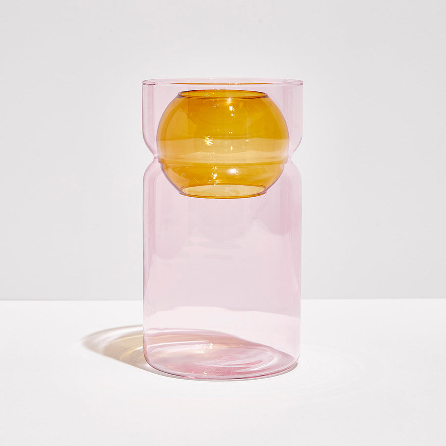 BALANCE VASE - PINK + AMBER - Fazeek Home Decor Vases