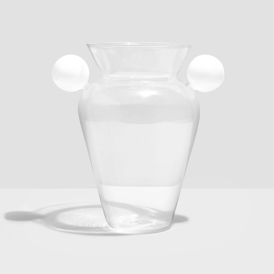 GEO URN - CLEAR + WHITE - Fazeek Home Decor Vases