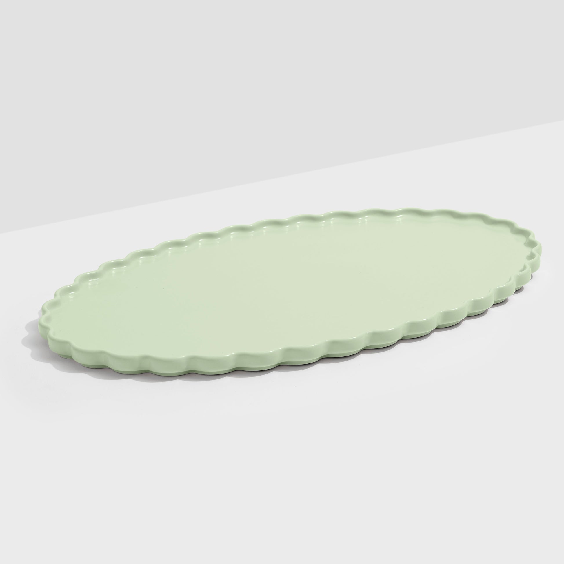 WAVE OVAL PLATTER - MINT - Fazeek Dining Diningware Bowl