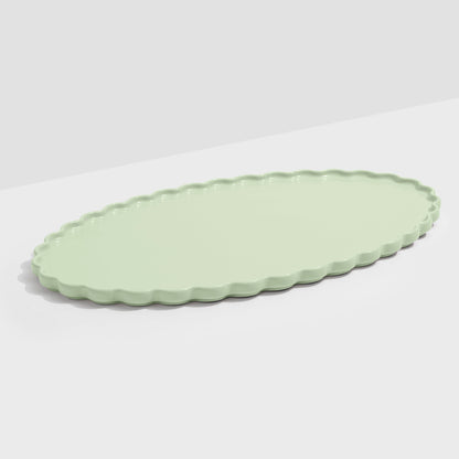 WAVE OVAL PLATTER - MINT - Fazeek Dining Diningware Bowl